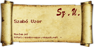 Szabó Uzor névjegykártya